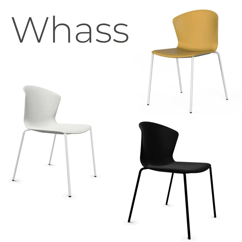 Silla Whass de Actiu para colectividades color blanco o negro