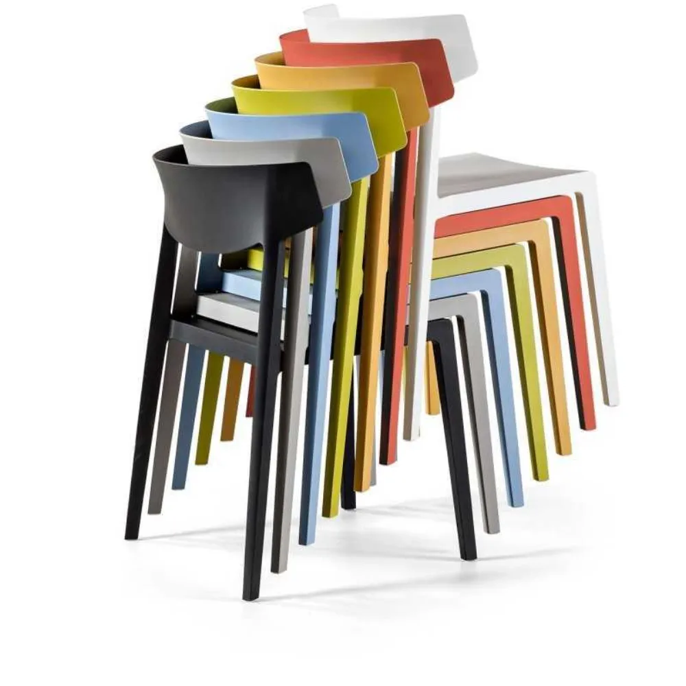 Silla de colectividades Wing de Actiu apilable en varios colores