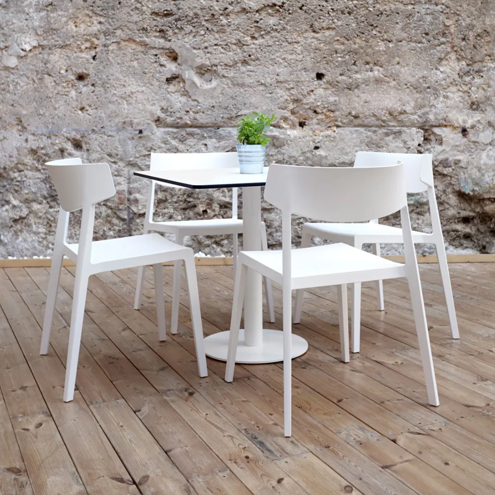 Silla de colectividades Wing de Actiu blanca