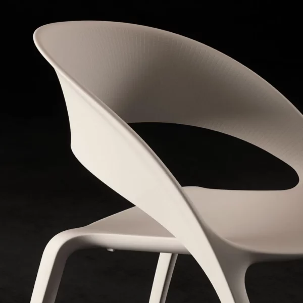 Silla de confidente o colectividades Bee de Actiu en color blanco
